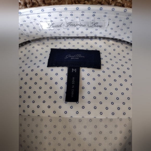 Good Man Brand White Men's Long Sleeve Button Down Shirt NWT - Picture 3 of 7